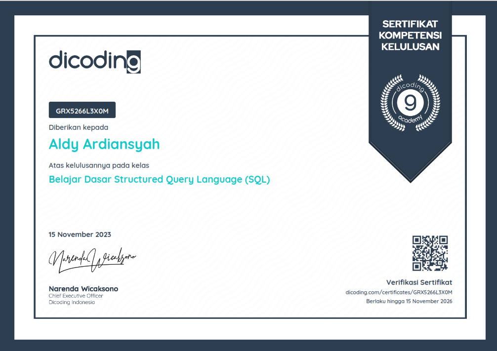 Belajar Dasar Structured Query Language (SQL) — Dicoding Indonesia